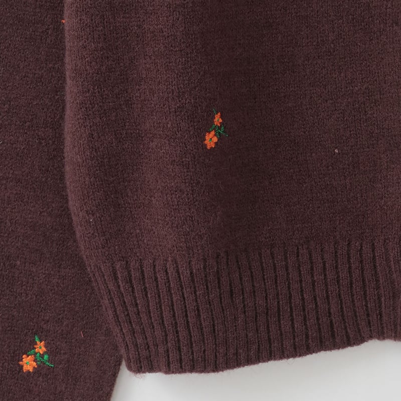 【新品未使用未開封】ミストレアス　フラワーエンブロイダリーパッチカーディガン フラワーエンブロイダリーニットカーディガン[99942081]オンライン限定