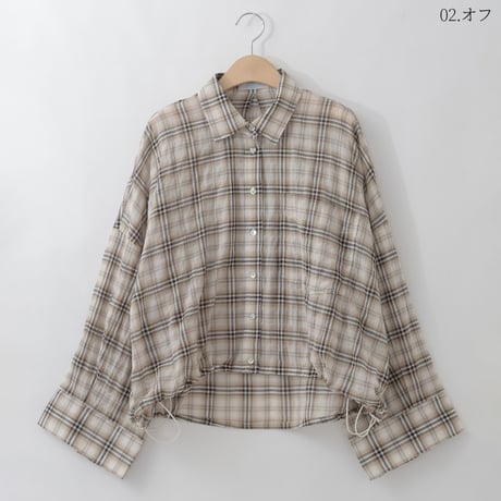 ドロストヘムドロップワイドチェックシャツ

[31813637]natural mist