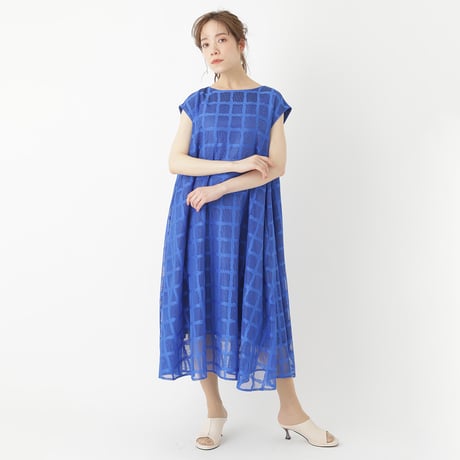 メッシュチェックAラインワンピース[62726161]capricious