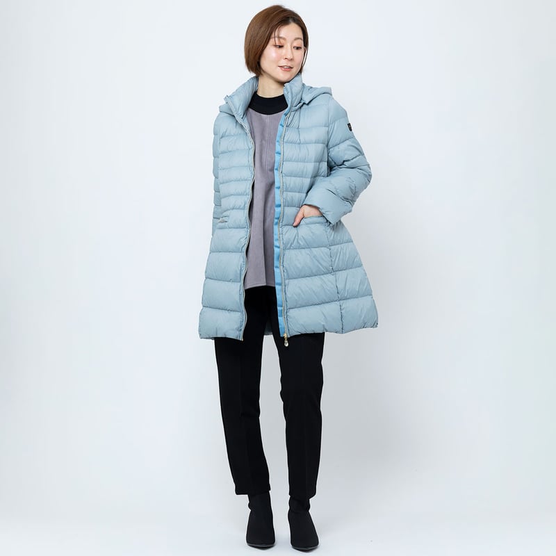 軽量セミロングダウンコート[61714431]natural mist | natural m