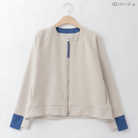 【洗える】配色ポイントジップアップデザインブルゾン

[41711478]natural mist