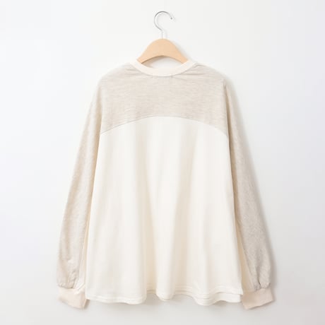 【洗える】バックデザインドルマンカットソー[61211191]natural mist