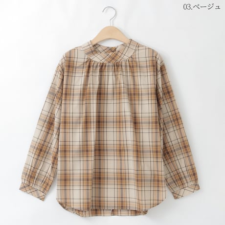 チェックギャザーブラウス

[41413582]natural mist