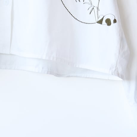 PANDA刺繍デザインシャツ[41413653]naturalmist