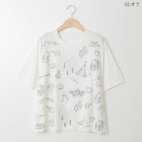 【UVカット】マルチ刺繍コットンTシャツ

[41411342]natural mist