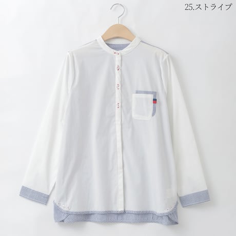 ダブルポケットバンドカラーデザインシャツ

[30113648]natural mist