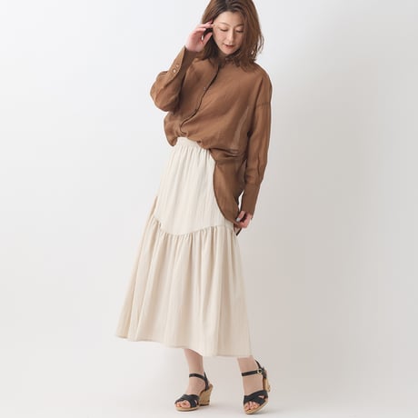 オーバーシルエットシアーブラウス[40813305]natural mist