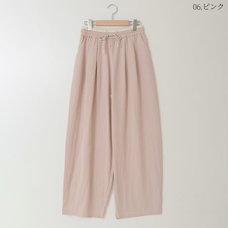 配色ウエストバレルレッグパンツ

[41417193]natural mist
