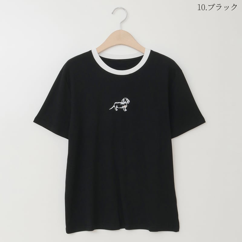 プレートアクセントリンガーTシャツ[22031229]vivid | natural mist