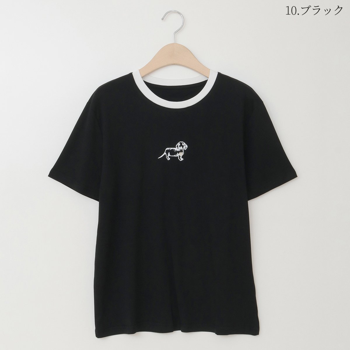 プレートアクセントリンガーTシャツ[22031229]vivid | natural