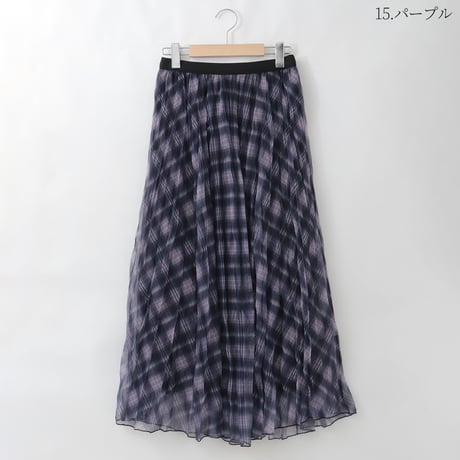 チェック柄チュールプリーツスカート

[14955273]&Noel