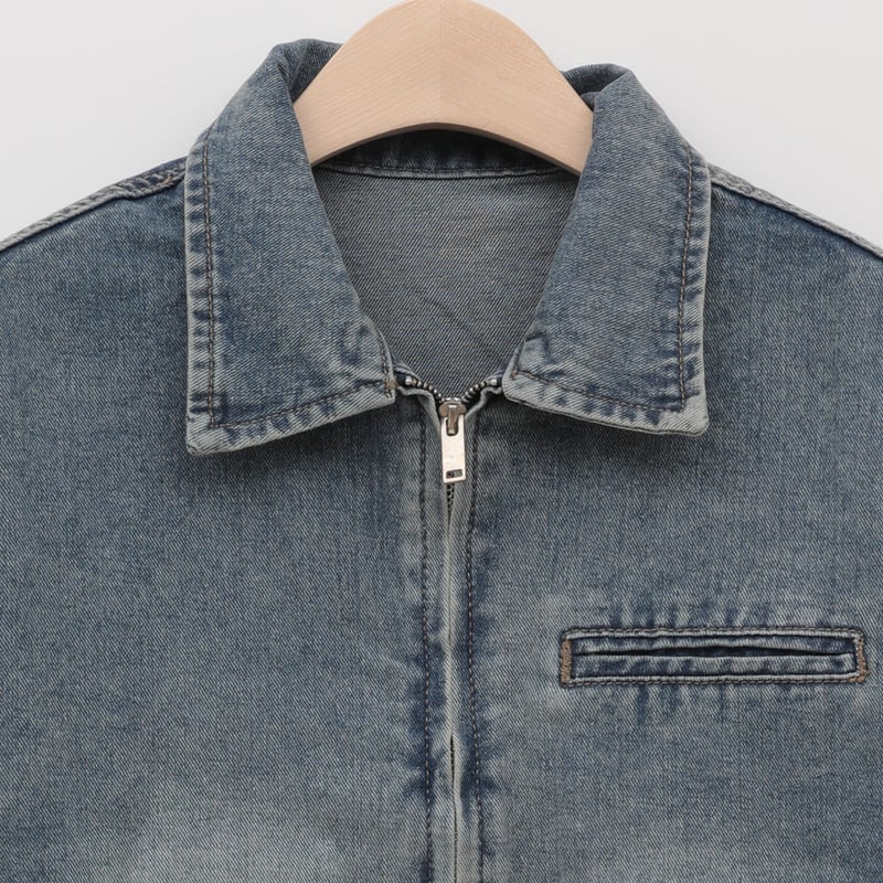 フロントジップデニムジャケット[22034229]vivid | natural mist C