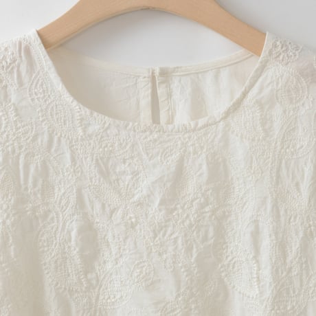 ステッチ刺繍コットンブラウス

[41713468]natural mist