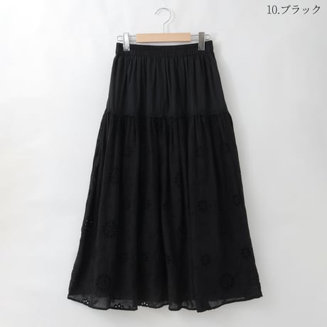アイレットレースコットンフレアスカート

[14955282]&Noel