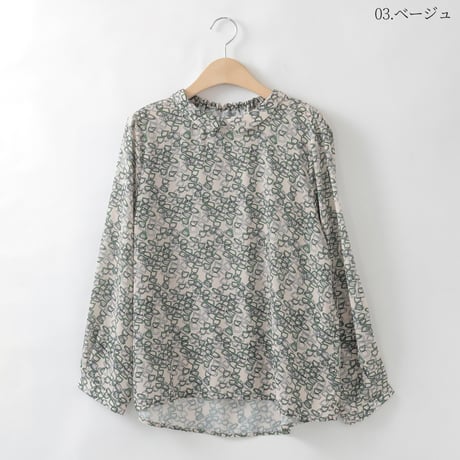 ジオメトリックプリントブラウス

[61713571]natural mist