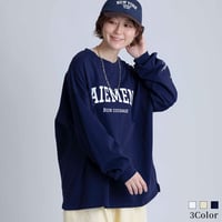 ロゴプリントオーバーロングTシャツ[15841031]オンライン限定