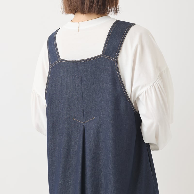 訳あり希少初期マルジェラデニムノースリーブVネックワンピース MM6 Maison Margiela｜デニムノースリーブワンピース