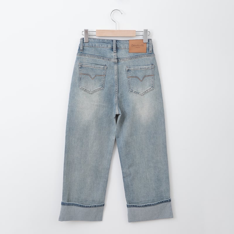 モチーフ刺繍アクセントデニムパンツ[22037060]vivid | natural mist
