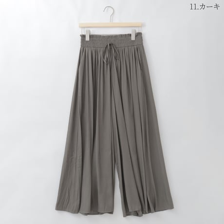 ウエストギャザーとろみフレアパンツ

[14957117]&Noel