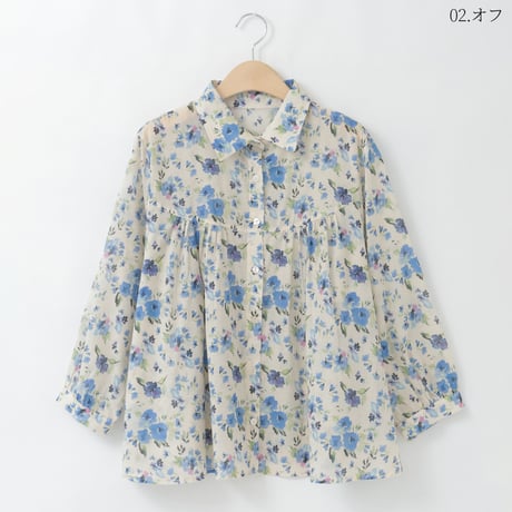 フラワープリントコットンブラウス

[41413580]natural mist