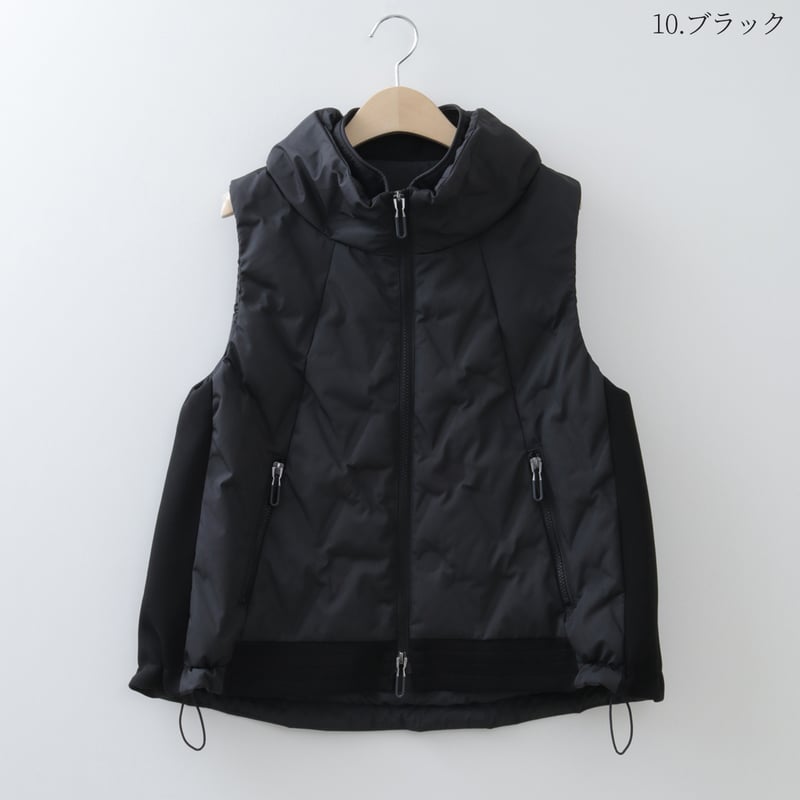 maison de Dolce ブラック キルティング ダウンベスト