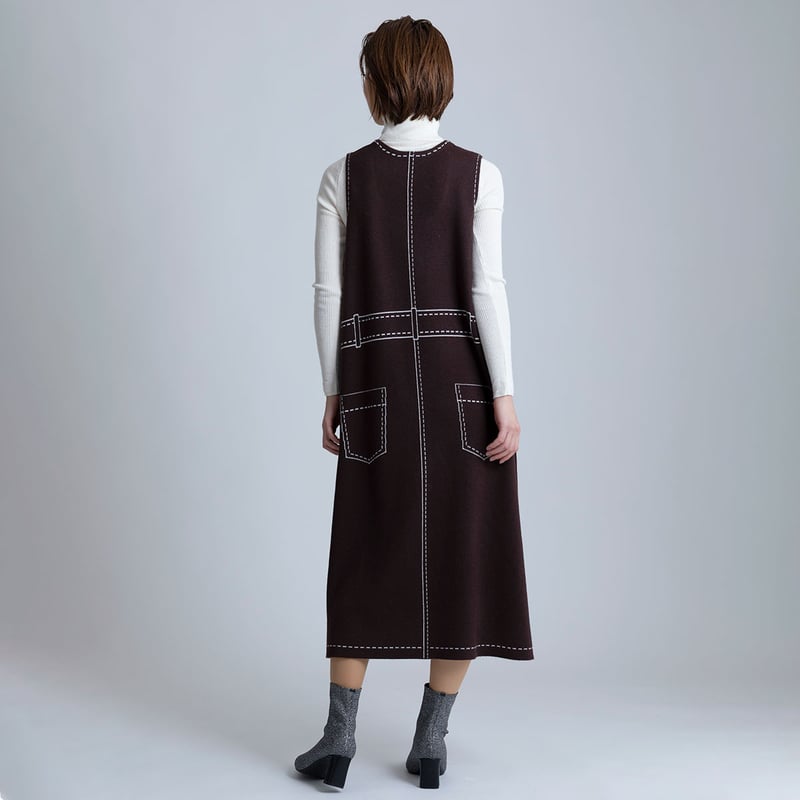 フェイクアートニットワンピース[22036130]vivid | natural mist C