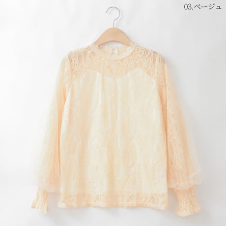 レース×チュールハイネックプルオーバーブラウス

[14953417]&Noel
