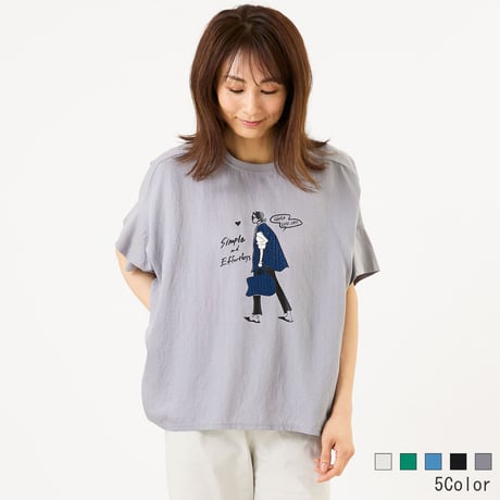 異素材ガールプリントプルオーバー[30111492]natural mist