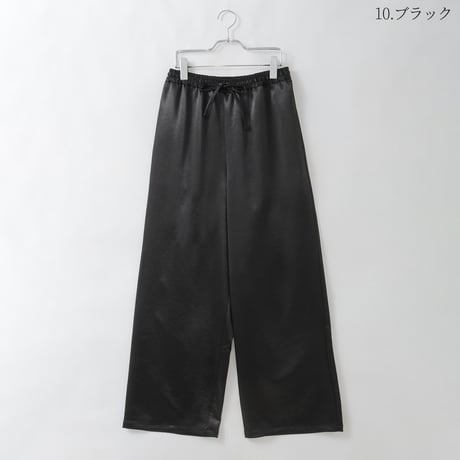 サテンイージーワイドパンツ[99947038]オンライン限定