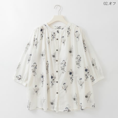 エンブロイダリーフラワーバンドカラーブラウス

[61713712]natural mist