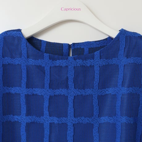 メッシュチェックAラインワンピース[62726161]capricious