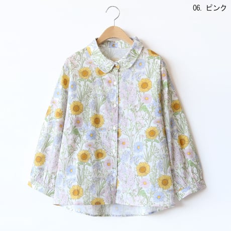 フラワープリントコットンブラウス[41413666]natural mist