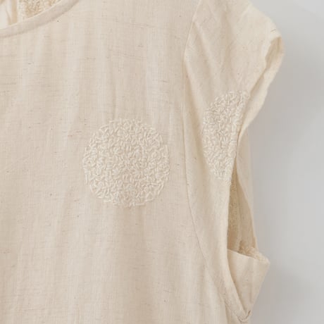 サークル刺繍デザインワンピース[61716375]natural mist
