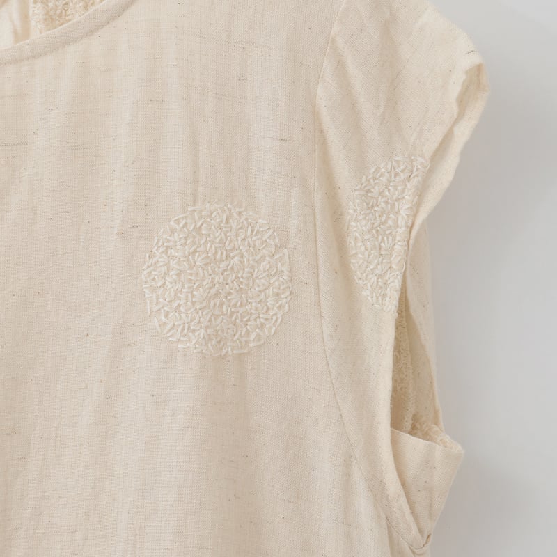 サークル刺繍デザインワンピース [61716375]natural mist | natur