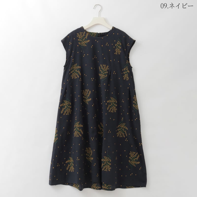 フラワー刺繍コットンリネンワンピース [61716365]natural mist | na