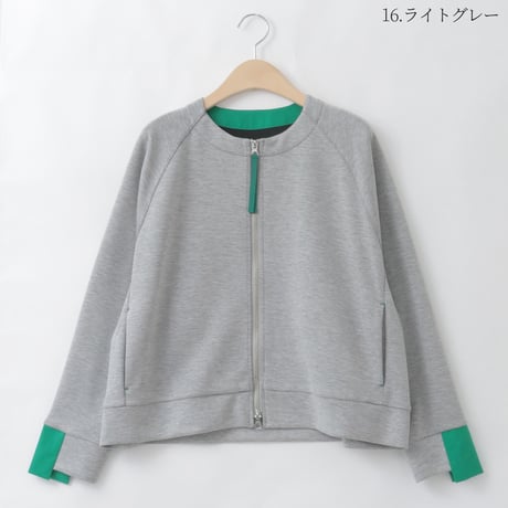 【洗える】配色ポイントジップアップデザインブルゾン

[41711478]natural mist