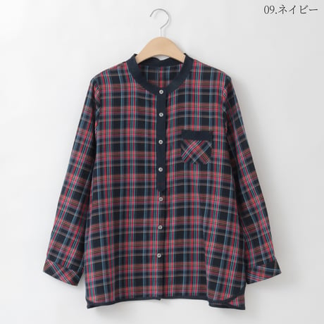 配色ポイントチェック柄デザインシャツ

[61713588]natural mist
