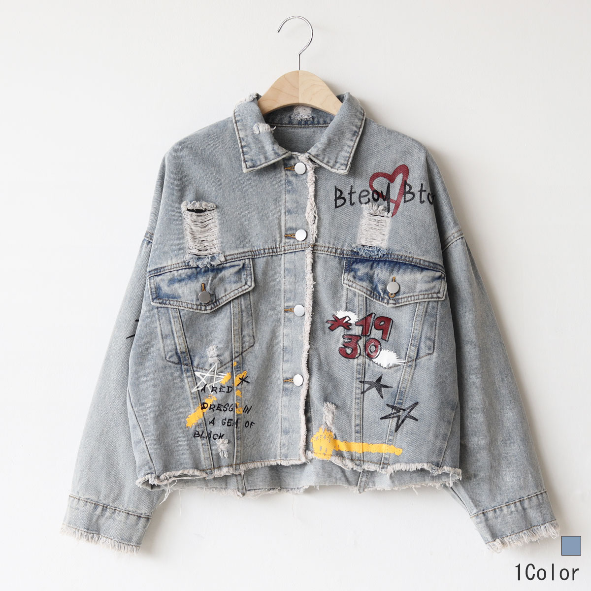 【未使用級】ヘルシーデニム×スナイデル♡コラボ　デニムベルテッドジャケット DLARGE.JPG