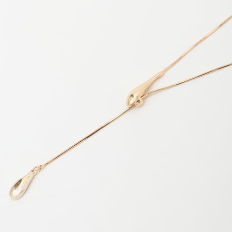 ドロップモチーフY字ネックレス[91918145]natural mist
