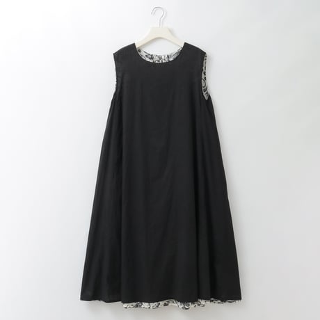 【リバーシブル】ボタニカル柄ノースリーブワンピース[41716393]natural mist