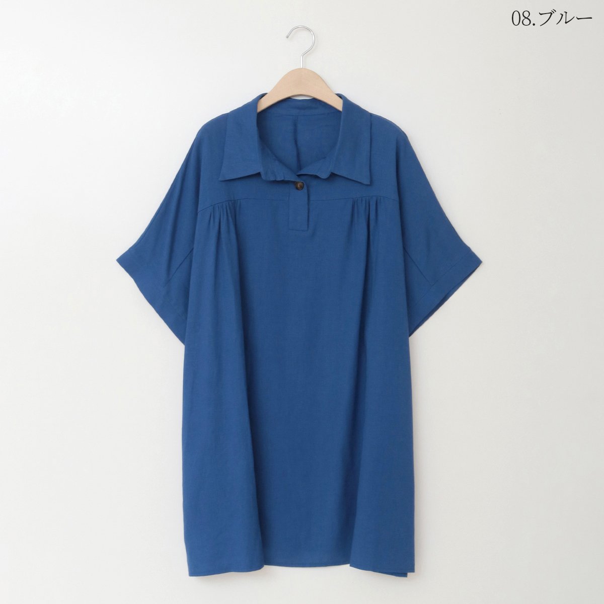 ハンドメイド　チュニック　アッシュブラウン Aラインチュニックブラウス - SOÉJU online store｜上質な大人の