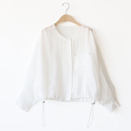 ノーカラーシャツブルゾン[71214289]natural mist