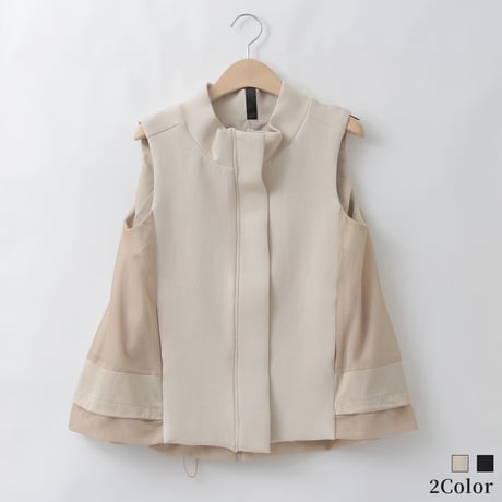 メッシュレイヤードジップアップベスト

[30114413]natural mist