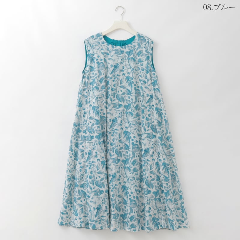 リバーシブル】ボタニカル柄ノースリーブワンピース[41716393]natural