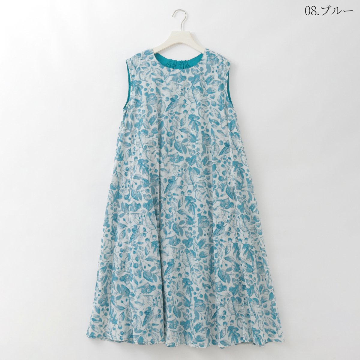 リバーシブル】ボタニカル柄ノースリーブワンピース[41716393]natural