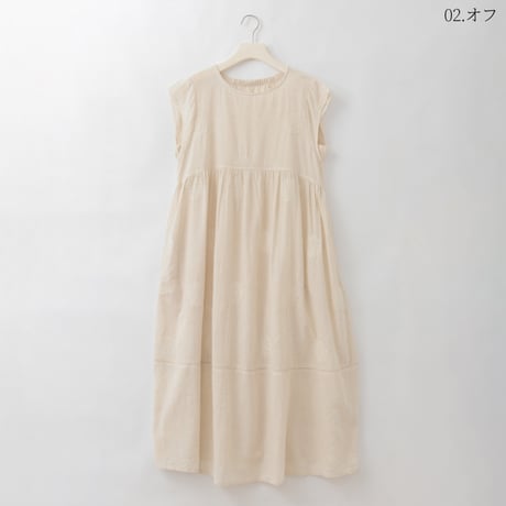サークル刺繍デザインワンピース[61716375]natural mist