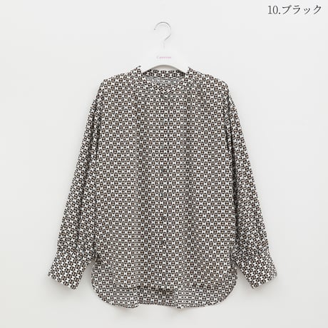シャーリングネックデザインブラウス[70223027]capricious