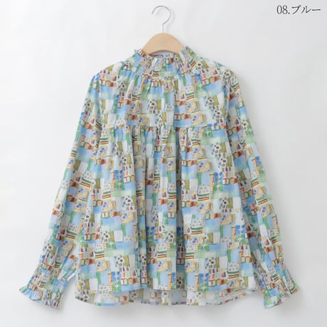 アートプリントシャーリングデザインブラウス

[30113673]natural mist