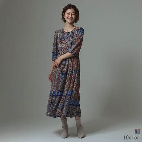 新品 ナチュラルミストクラス ワンピース リバティプリント