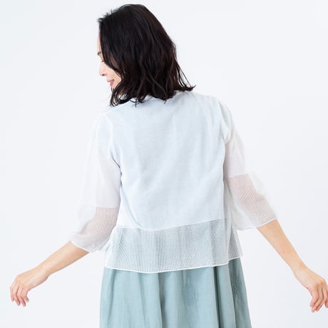 メッシュアクセントカーディガン

[91112571]natural mist